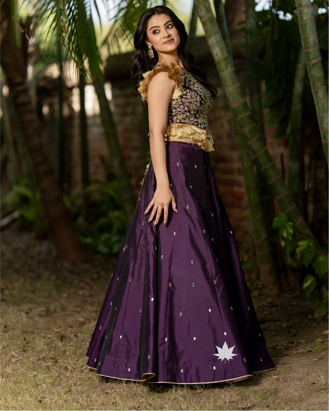 Wanderlust Weaves Lehenga with Tassel Top