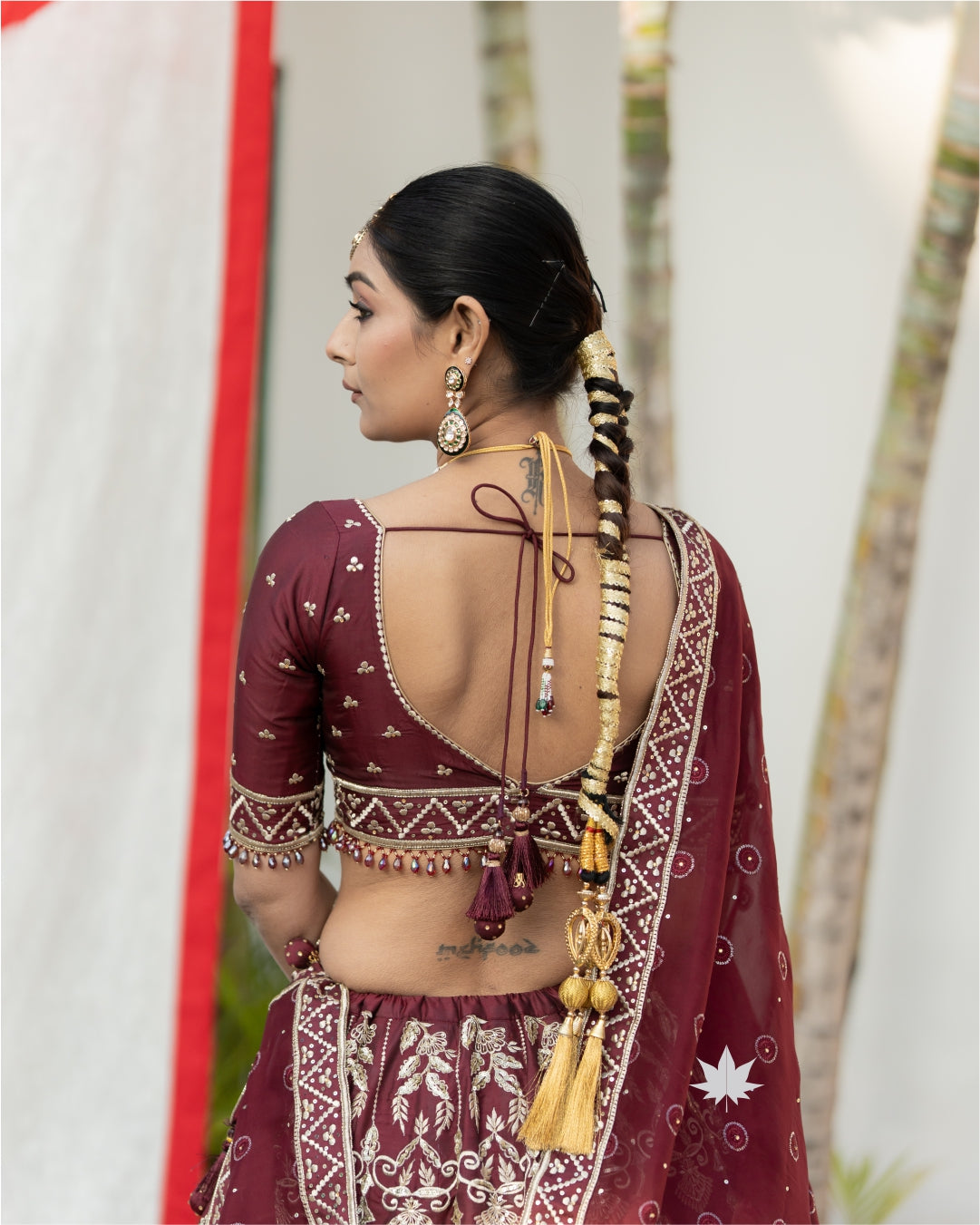 Royal Ember Maroon Lehenga