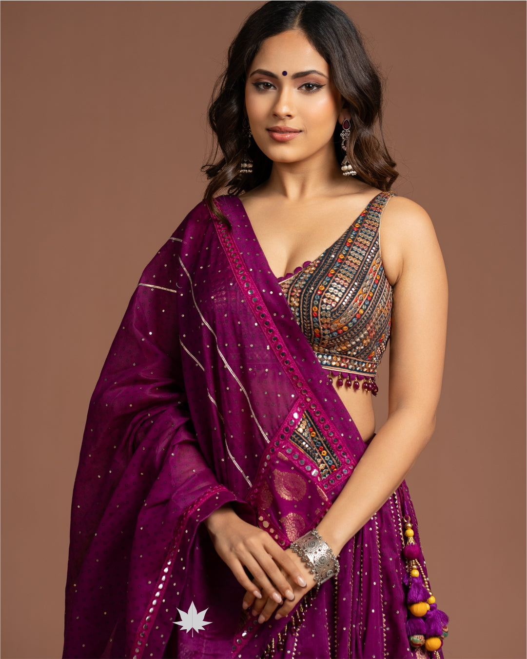 RangRitu Purple Ghagra Set