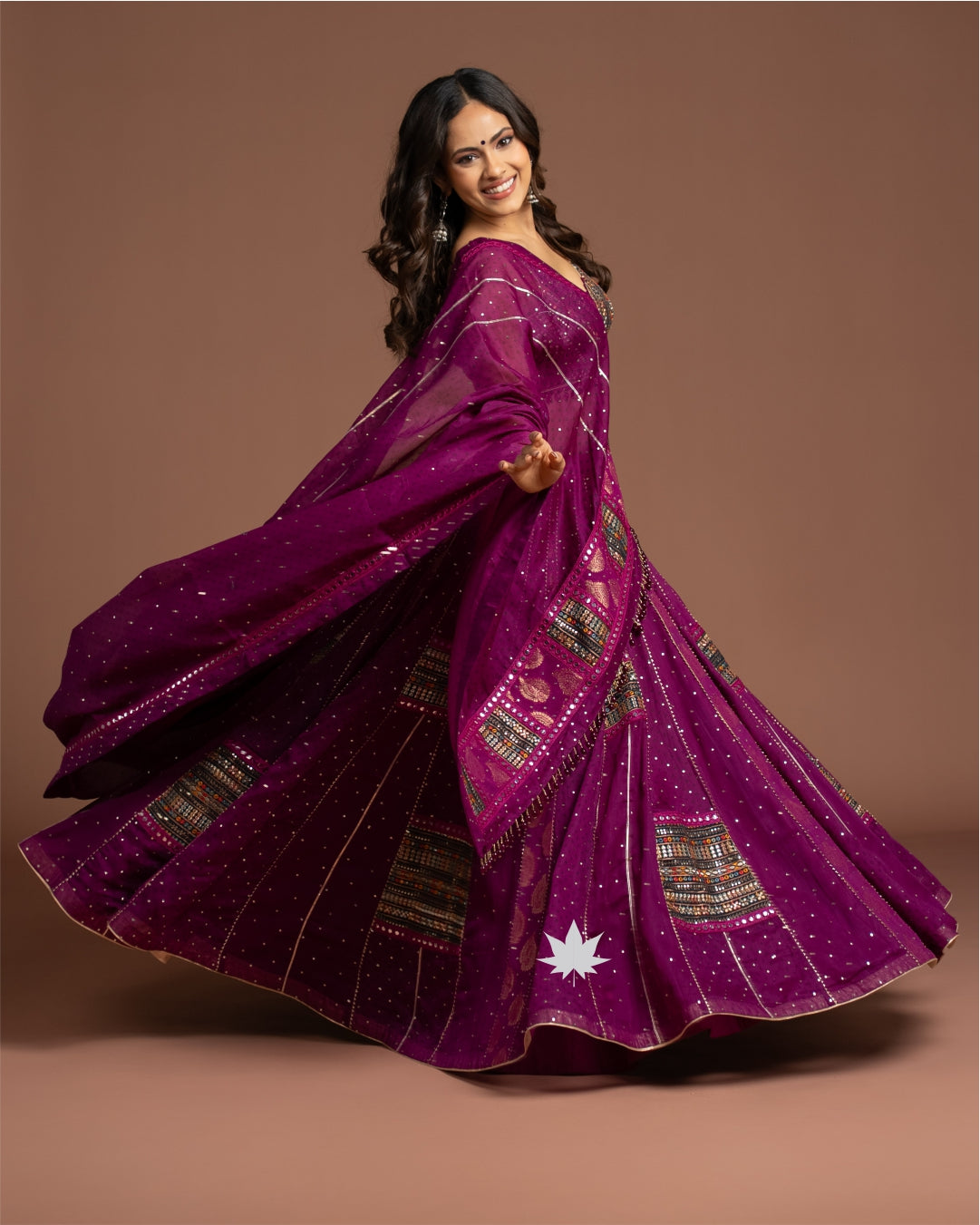 RangRitu Purple Ghagra Set