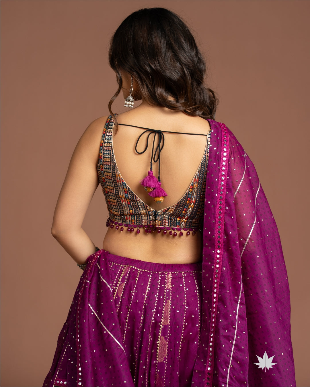 RangRitu Purple Ghagra Set
