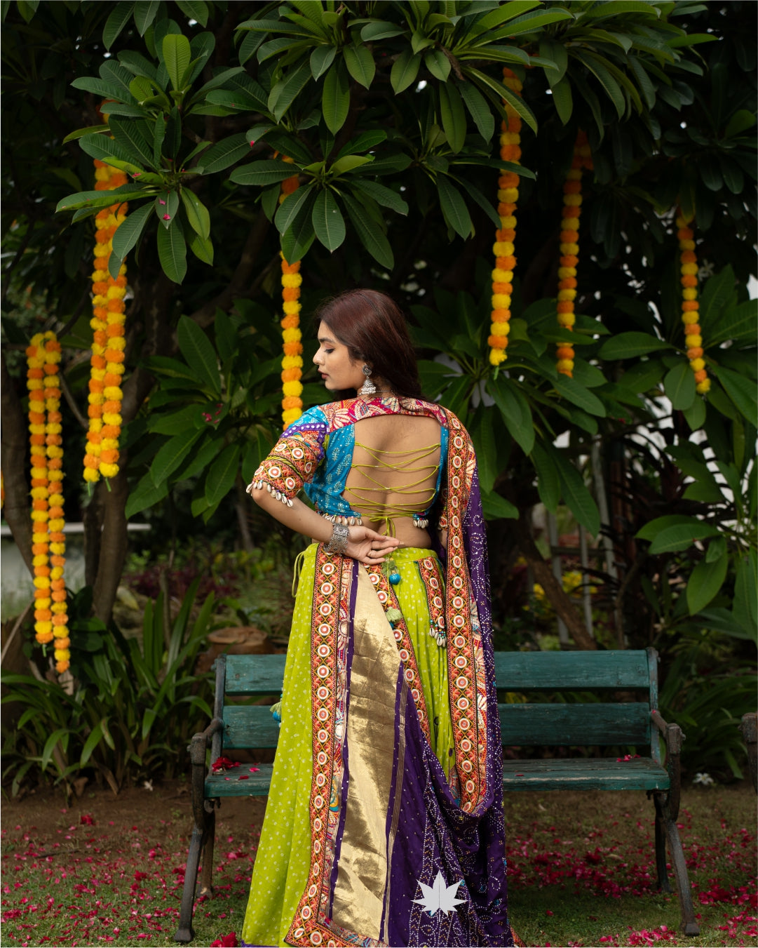 Lime Yellow Multicolor Chaniya Choli