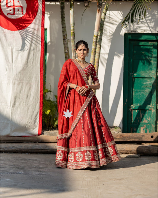 Burgundy Bliss Bridal Lehenga – A Regal Statement for the Modern Bride