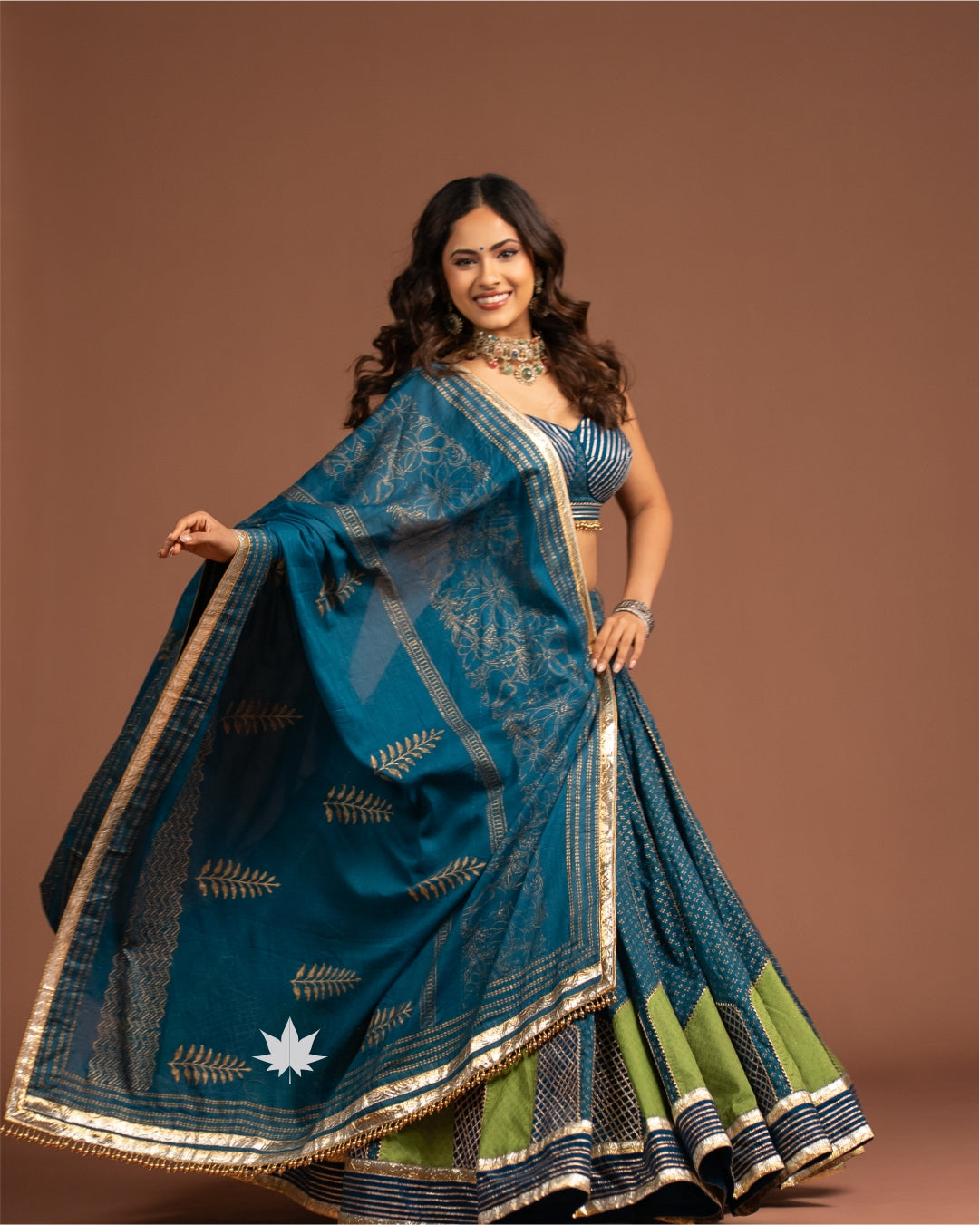 NeelHari Gold Bloom Chaniya Choli