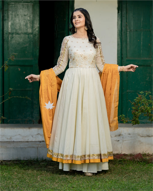 Kesar Kalpana Anarkali Set with Dupatta