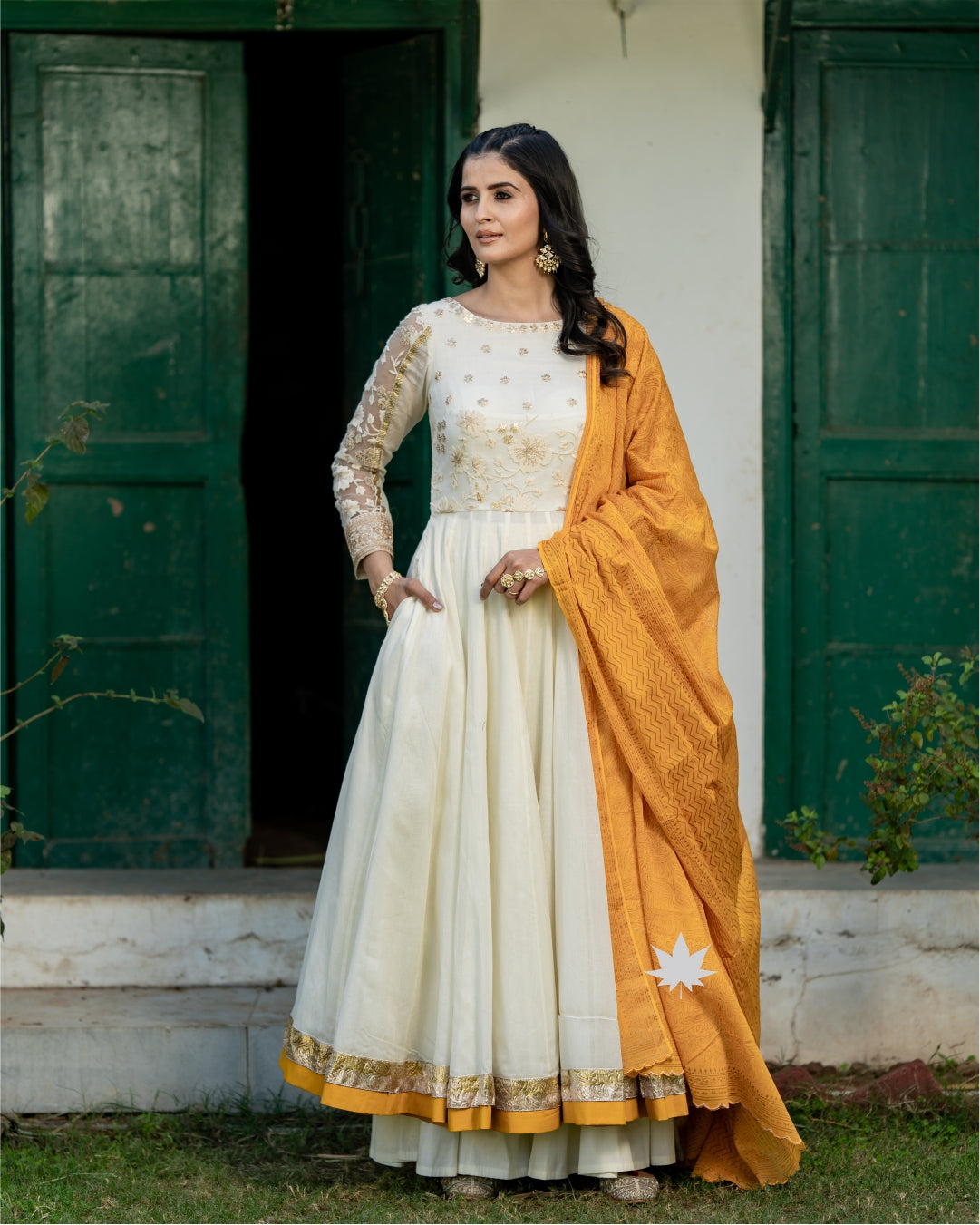 Kesar Kalpana Anarkali Set with Dupatta