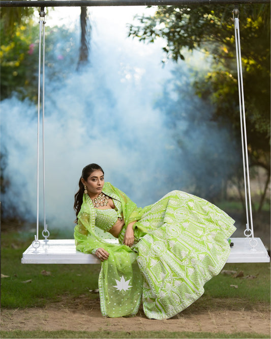 Green Lumina Luxe Lehenga