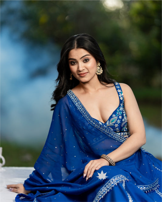 Eclipse Enchantment – The Royal Blue Lehenga