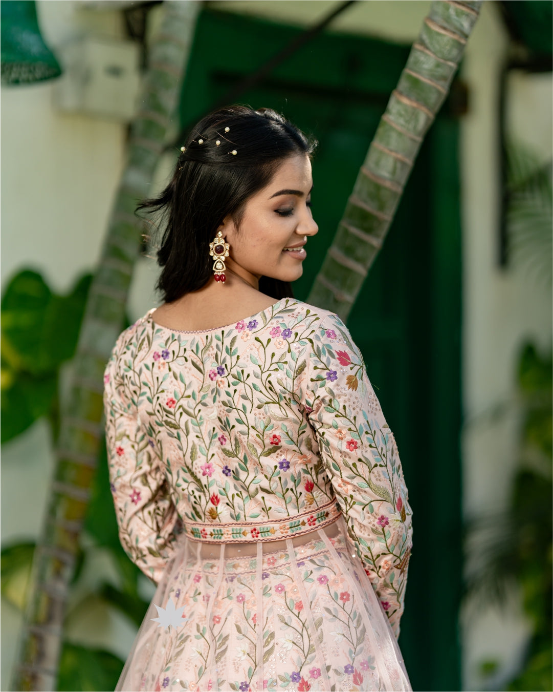 Sundara Swirl Anarkali – A Floral Symphony in Motion