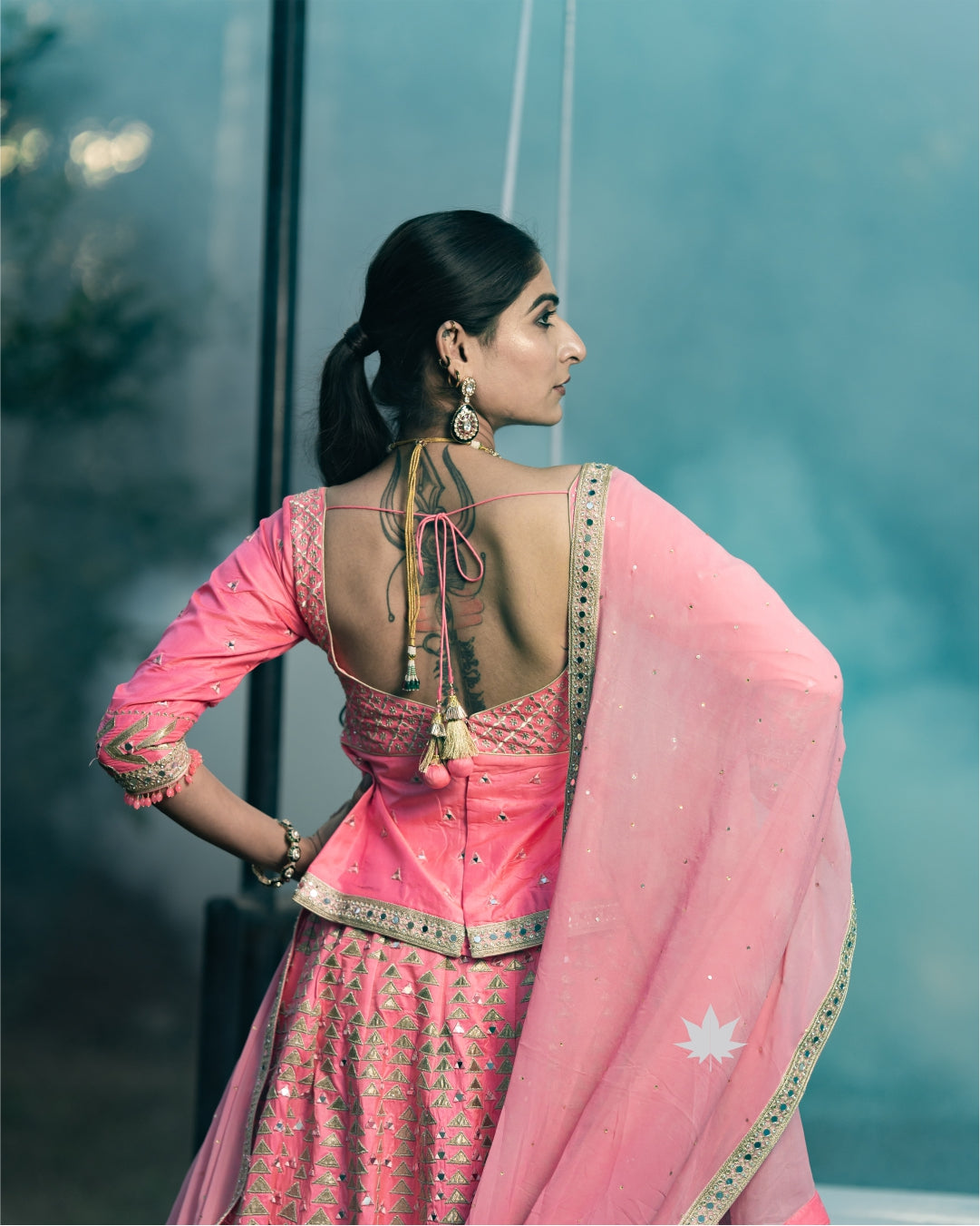 Dazzling Dahlia Lehenga – A Vision in Neon Pink