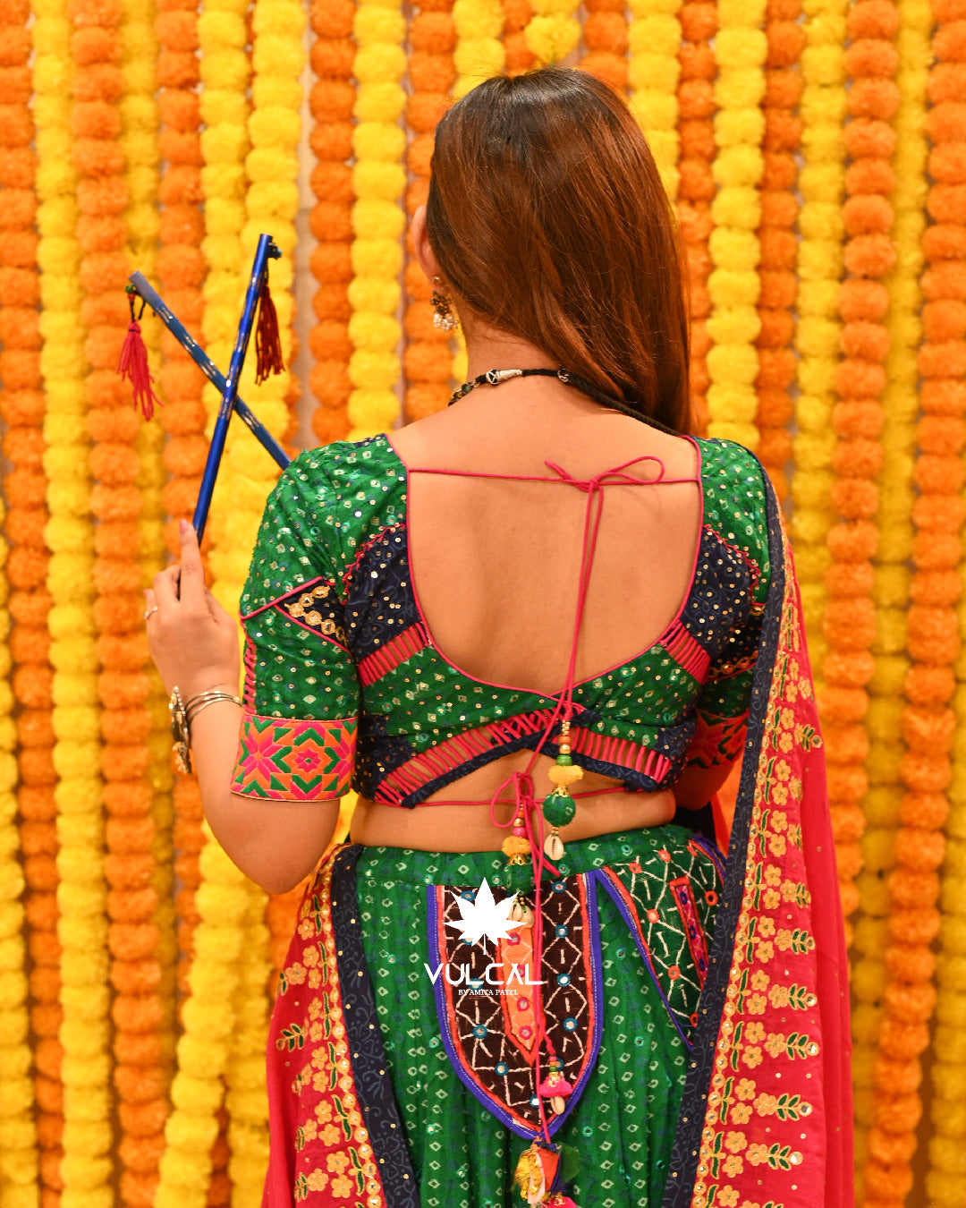 Green & Red Premium Chaniya Choli