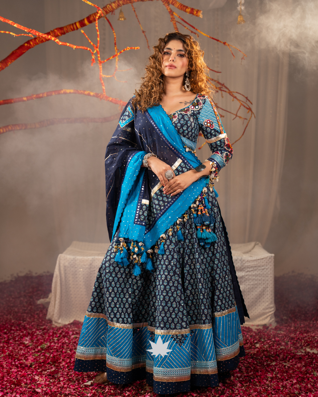 Neelambari Raas | Premium Heritage Navratri Chaniya Choli
