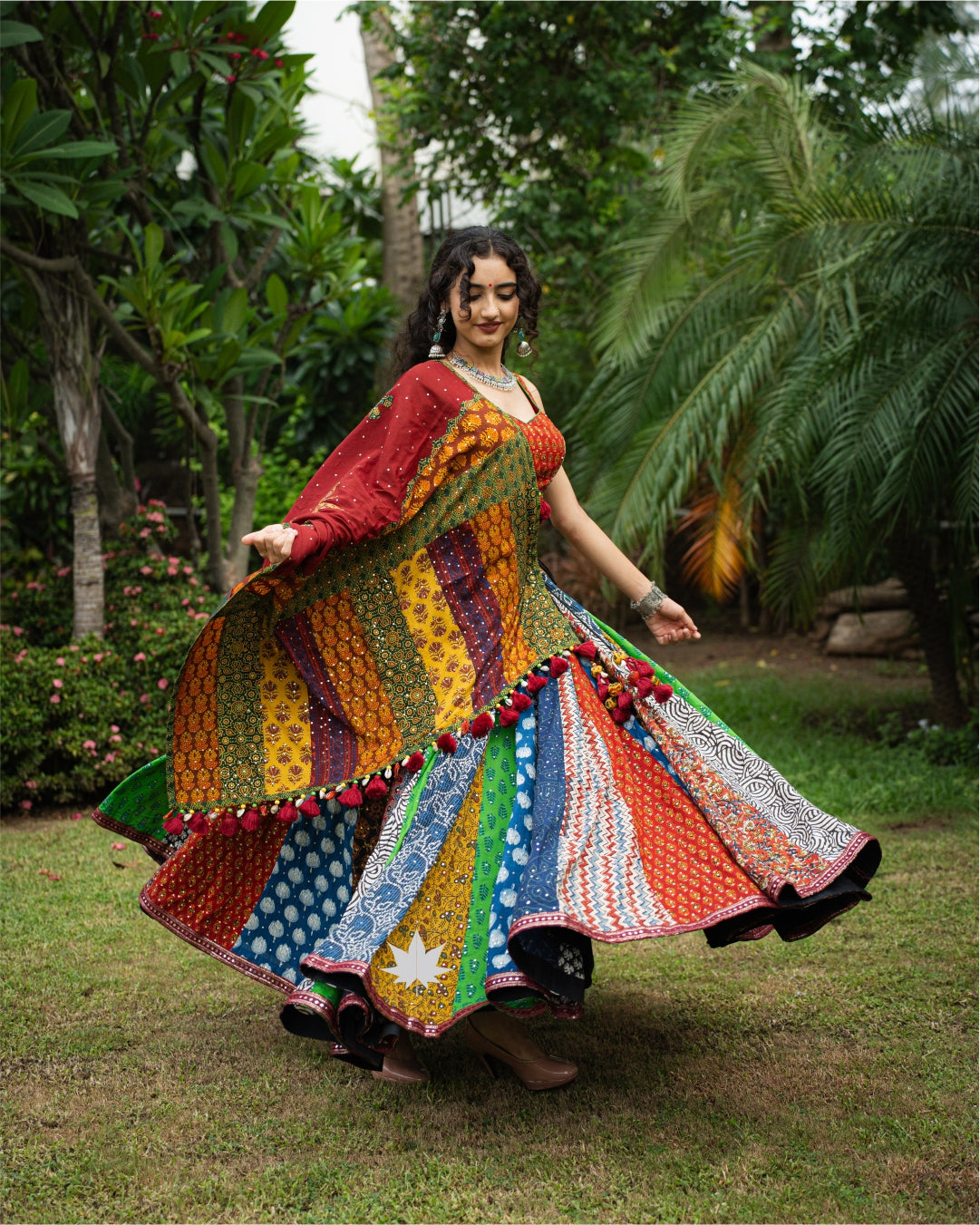 Multicolor Patchwork Chaniya Choli Set