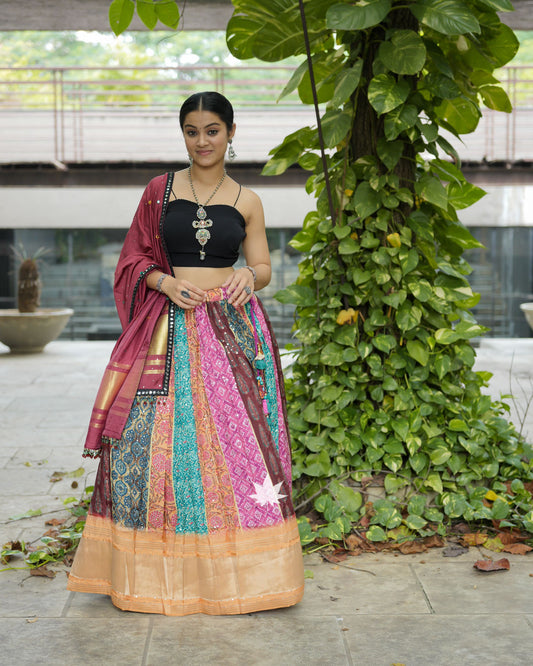 Black And Multicolor Chaniya Choli Set