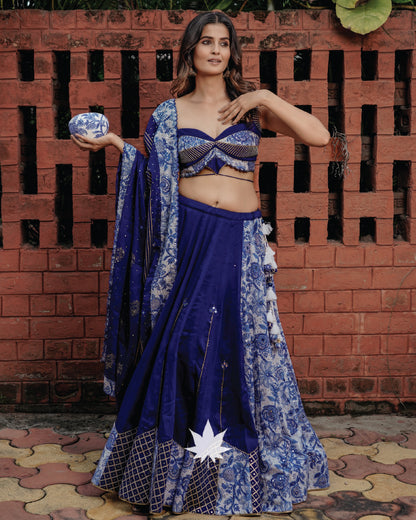 The Blue Pottery Chaniya Choli Set