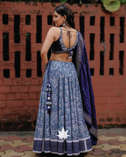 The Blue Pottery Chaniya Choli Set