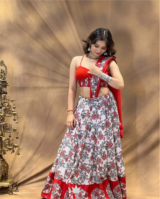 Navrang White Chaniya Choli