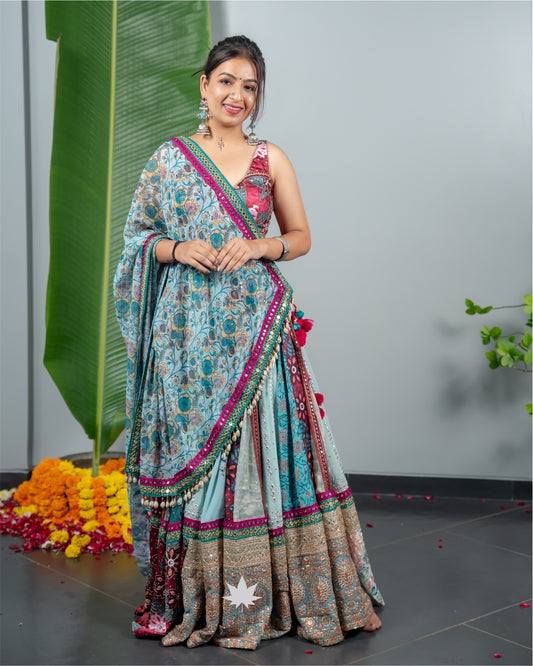 Aqua Bloom Chaniya Choli