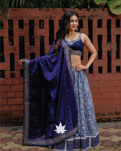 The Blue Pottery Chaniya Choli Set