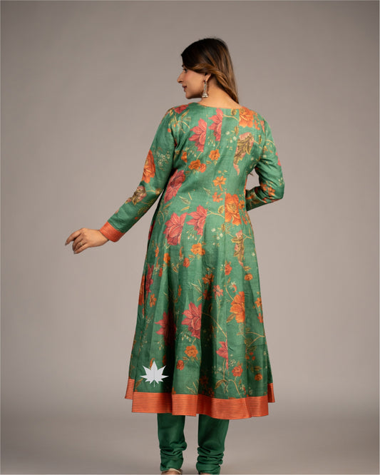 Meadow Grace – Floral Anarkali Set Embrace