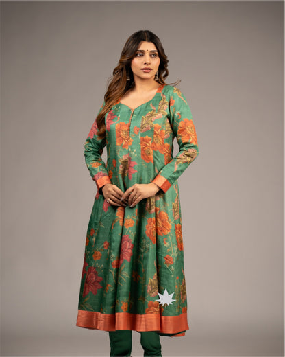 Meadow Grace – Floral Anarkali Set Embrace
