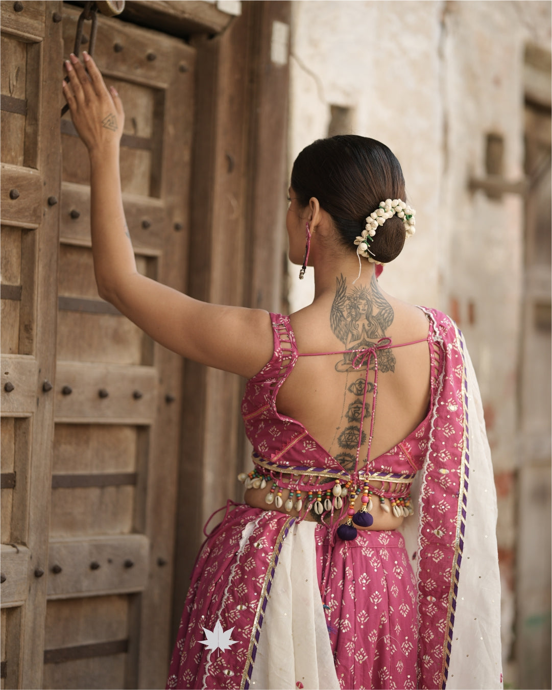 Pink And White Chaniya Choli Set