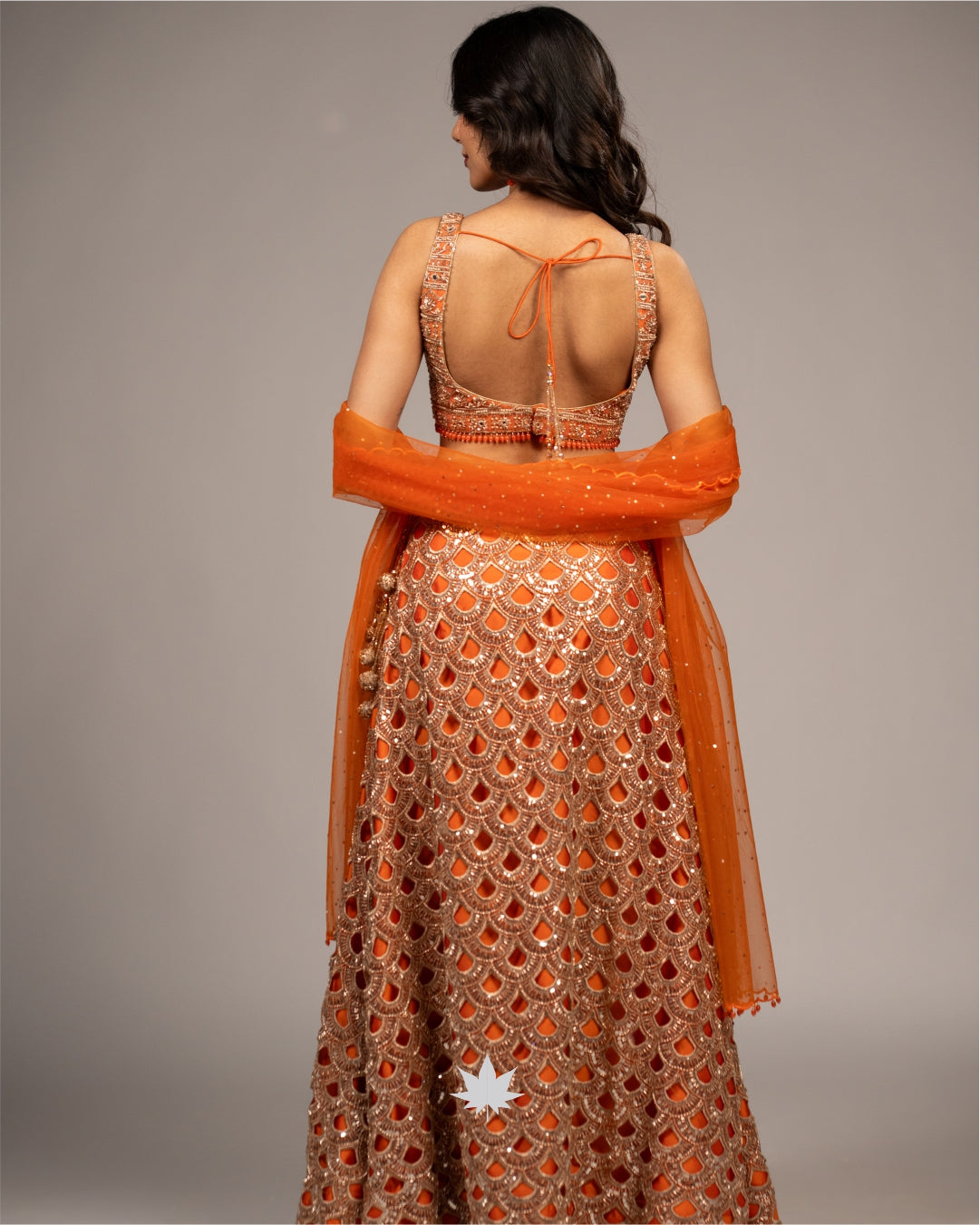 Rust Radiance – Embellished Chaniya Set