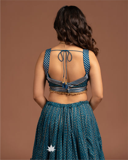NeelHari Gold Bloom Chaniya Choli