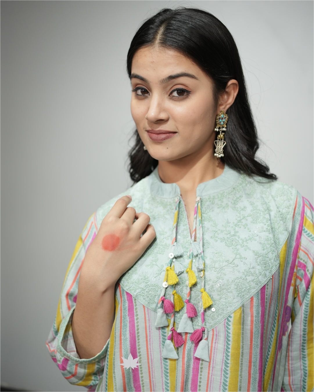 Pastel Green Printed Kurta Set