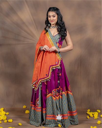 Rangriti Cotton Patch & Shell Work Chaniya Choli”