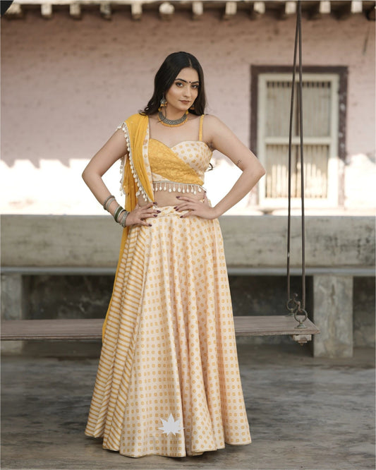 Yellow Bandhani Chaniya Choli Set