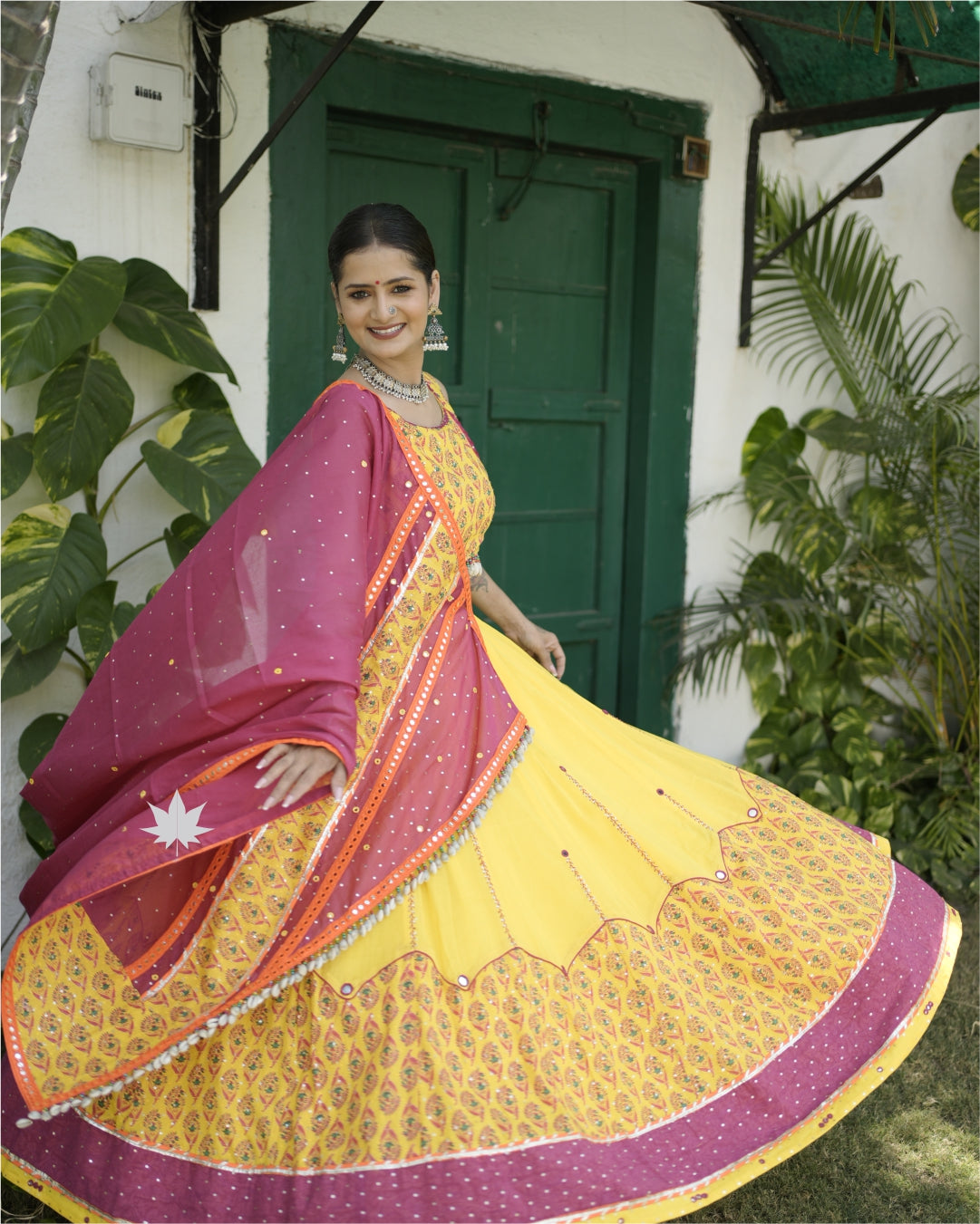 Yellow And Pink Chaniya Choli Set