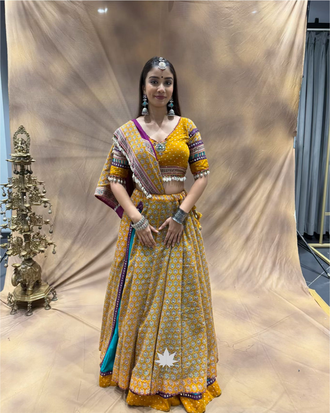 Kasturi Brown Cotton Chaniya Choli