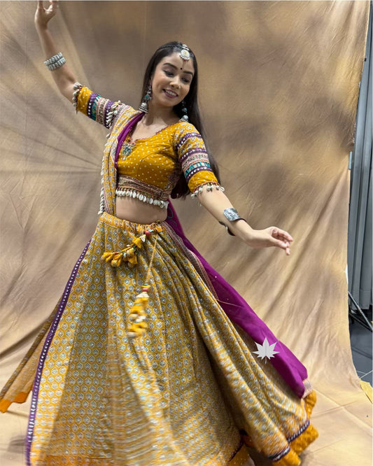 Kasturi Brown Cotton Chaniya Choli