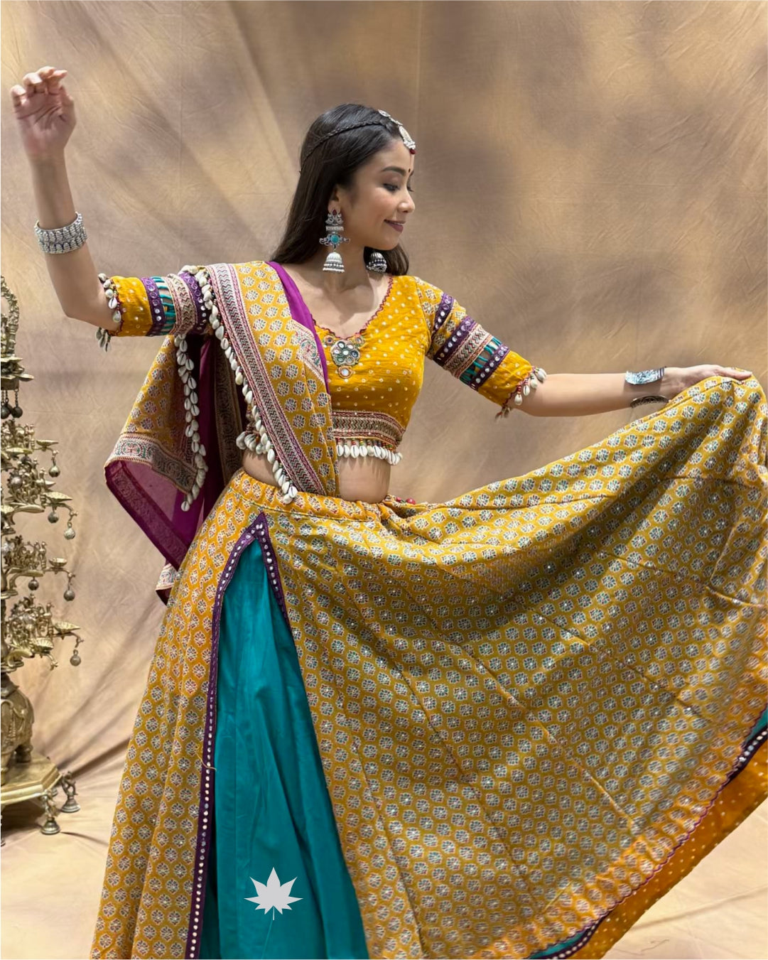 Kasturi Brown Cotton Chaniya Choli