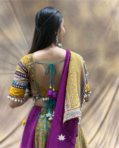 Kasturi Brown Cotton Chaniya Choli