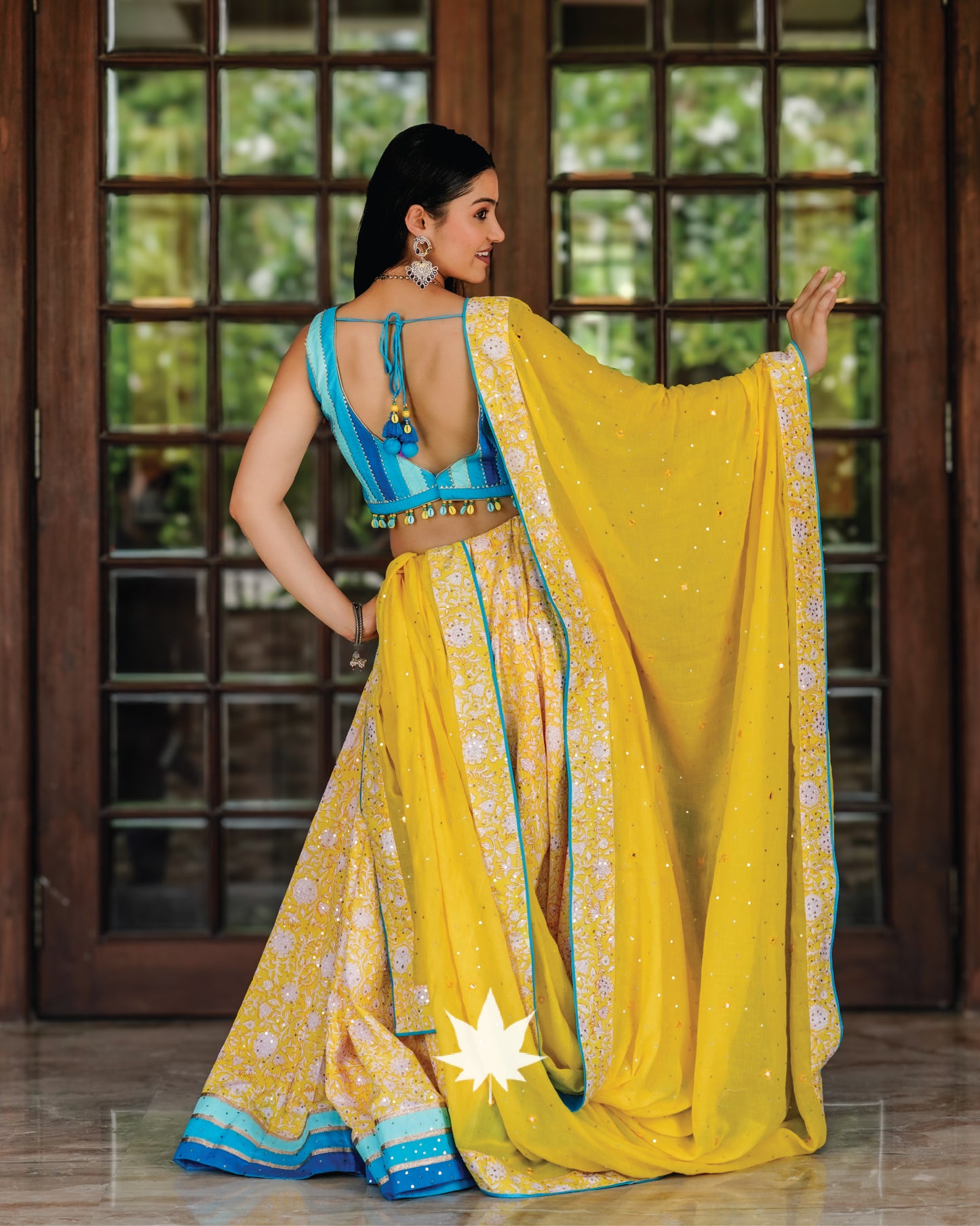 Light Yellow Floral Chaniya Choli Set