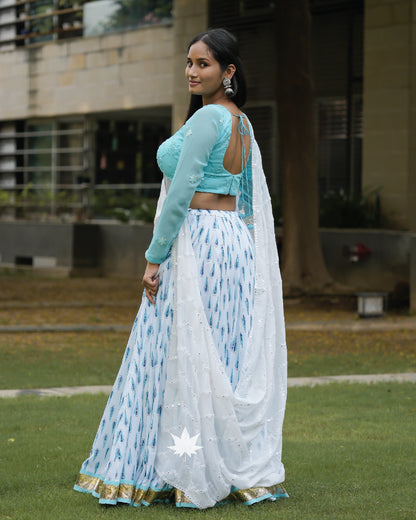 Baby blue chaniya choli set