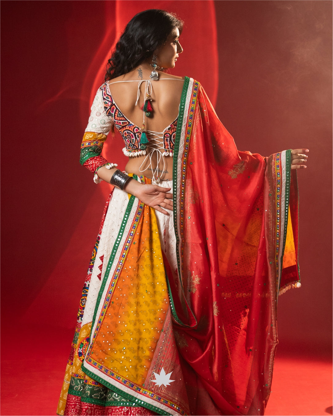 Vibrant Navrang White Chaniya Choli