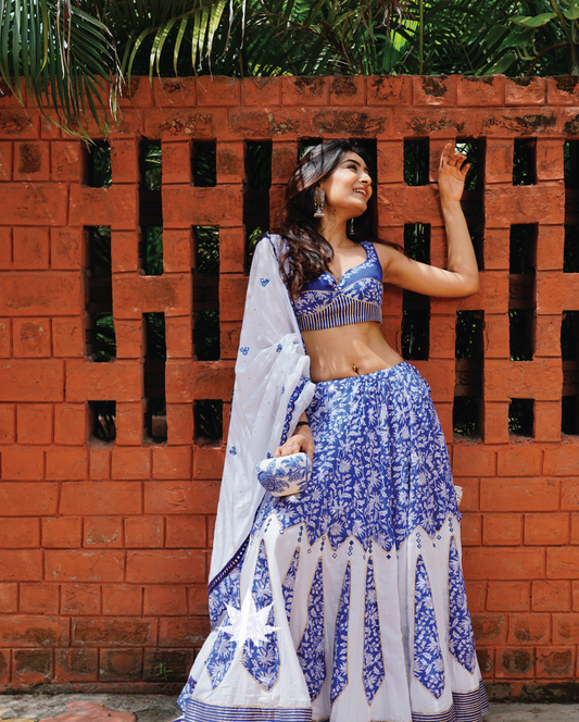 The Blue Pottery Chaniya Choli Set