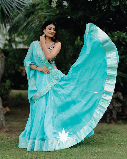 Baby Blue Chaniya Choli Set