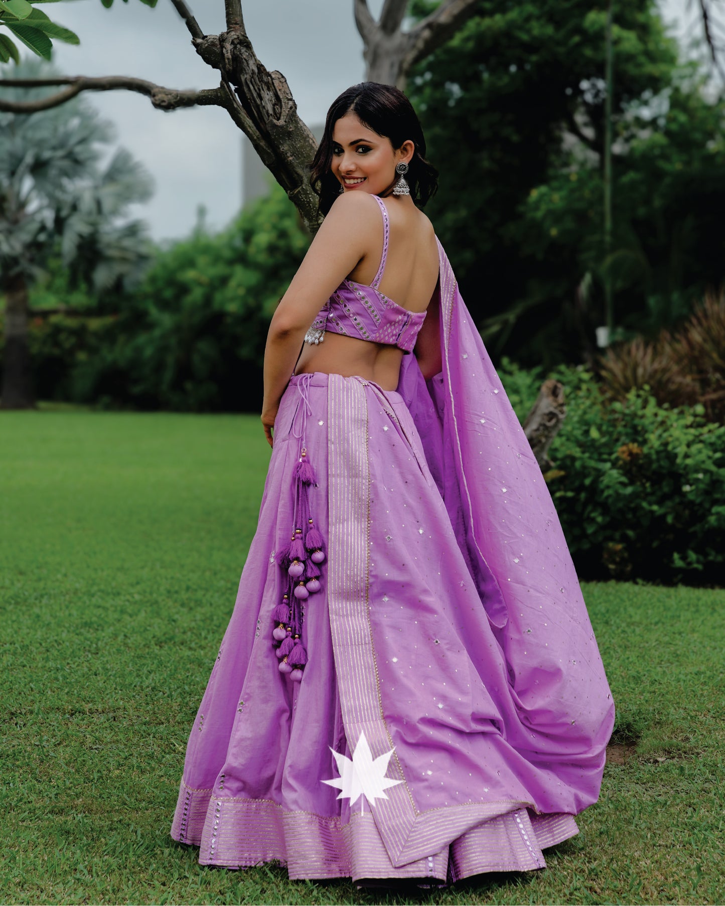 Lavender Cotton Chaniya Choli Set