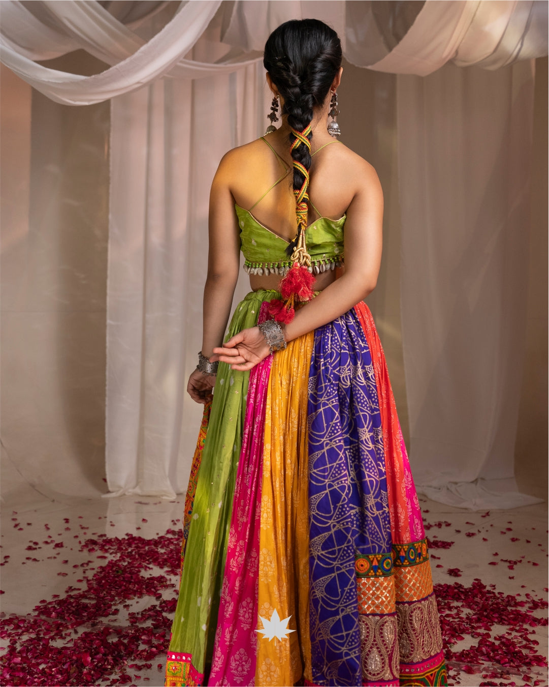 Green Chaniya Choli with Jacket