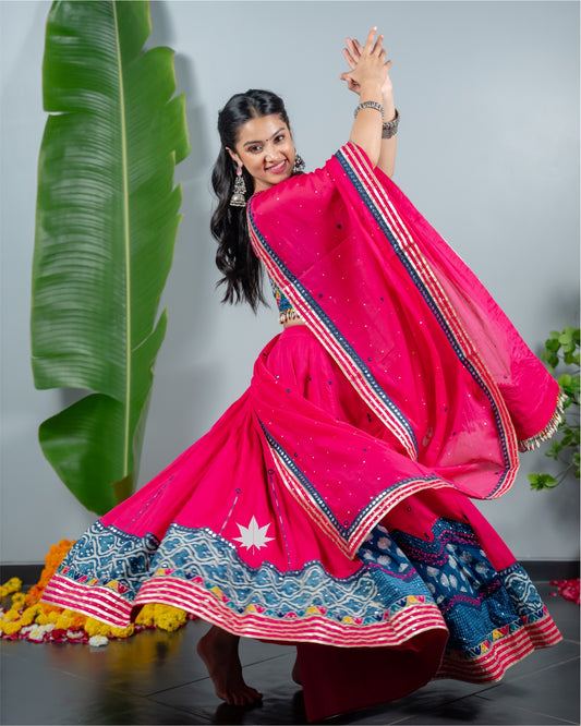 Pink Twirl Chaniya Choli