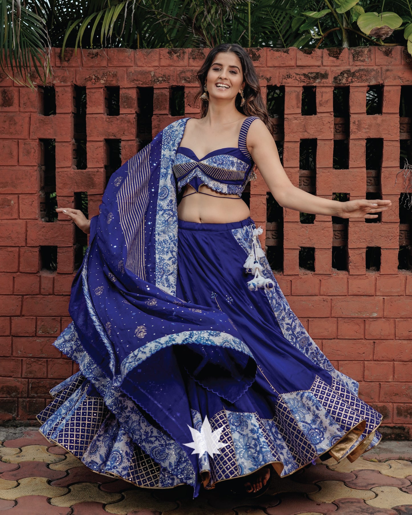 The Blue Pottery Chaniya Choli Set