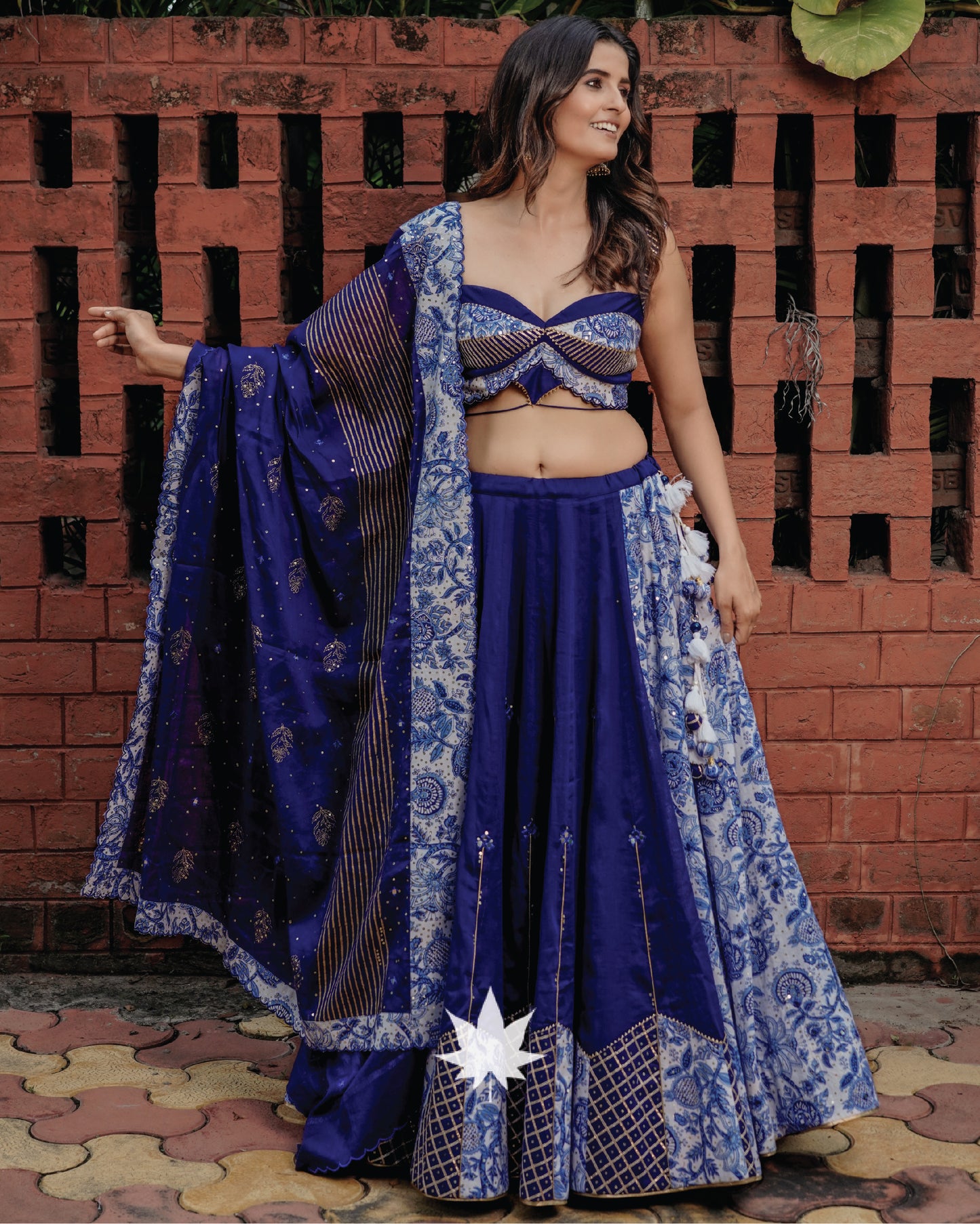 The Blue Pottery Chaniya Choli Set