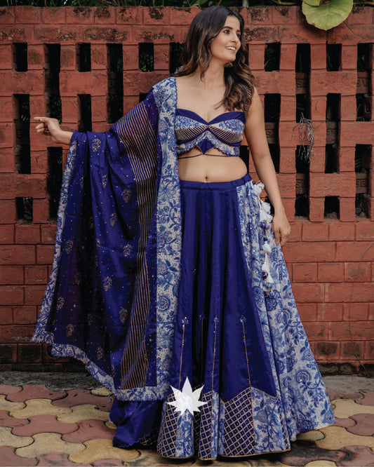 The Blue Pottery Chaniya Choli Set