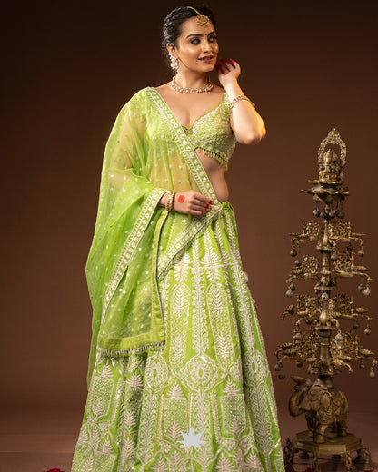 Green Lumina Luxe Lehenga