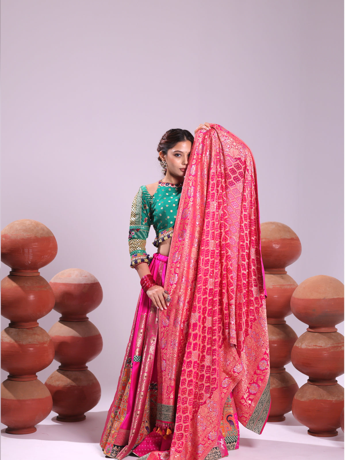 Gulabi Magenta | Silk Rangrez Heritage Chaniyacholi
