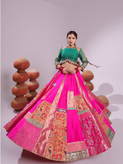 Gulabi Magenta | Silk Rangrez Heritage Chaniyacholi